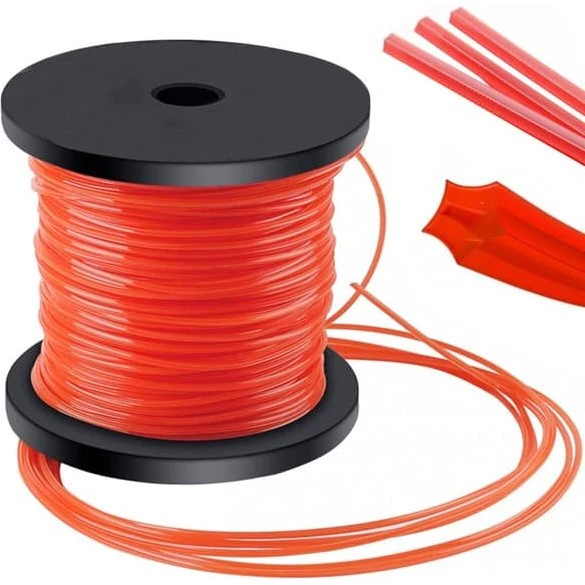 Trimmertråd 2,4 mm Stjerneformet - 100 m
