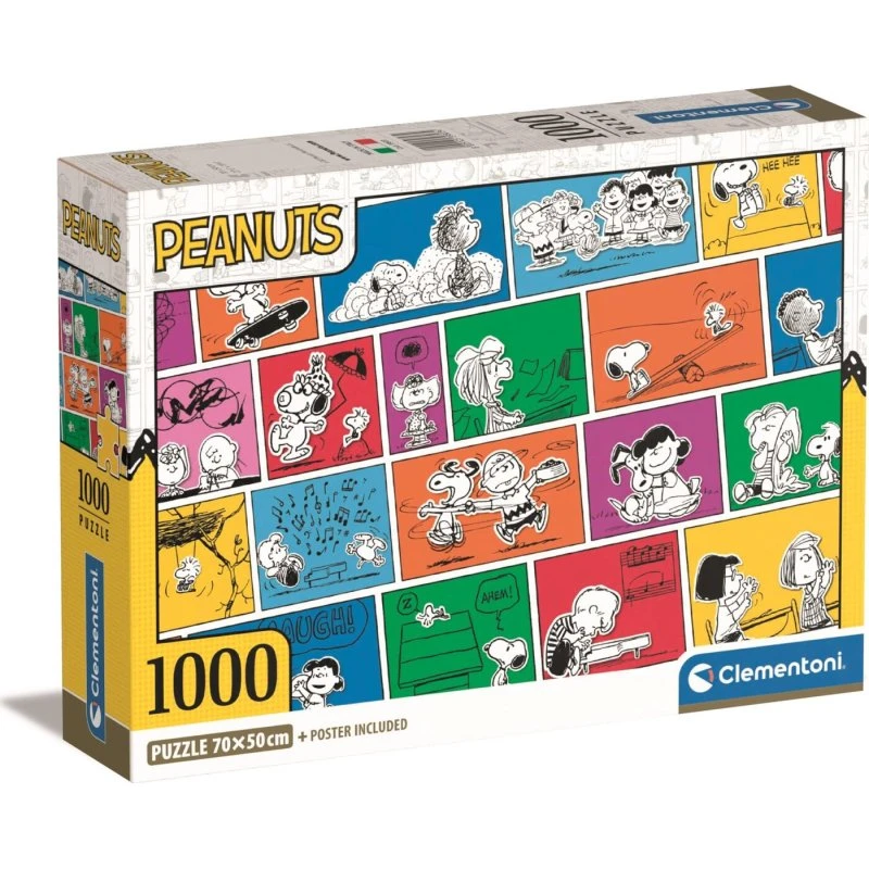 Clementoni Snoopy puslespil 1000 brikker - 70x50 cm