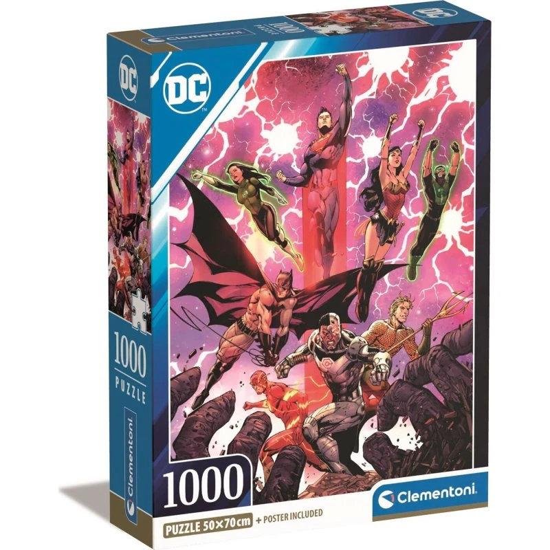 Clementoni Justice League 1000 brikker – DC Comics puslespil