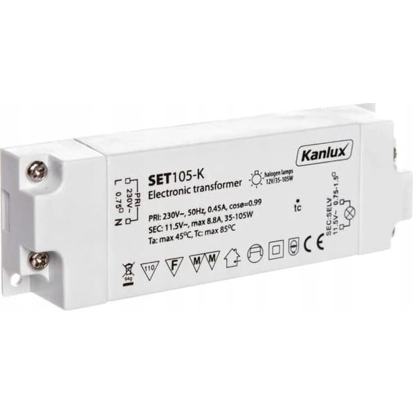 Kanlux Elektronisk transformer til halogenlamper 105W