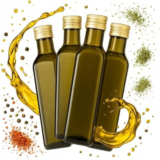 Marasca 10x 250ml glasflasker til olivenolie og eddike