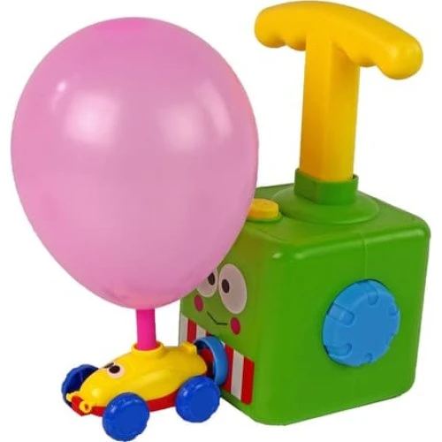 Ballondrevet bilbane med affyrer, 2 biler + balloner, 3+ år