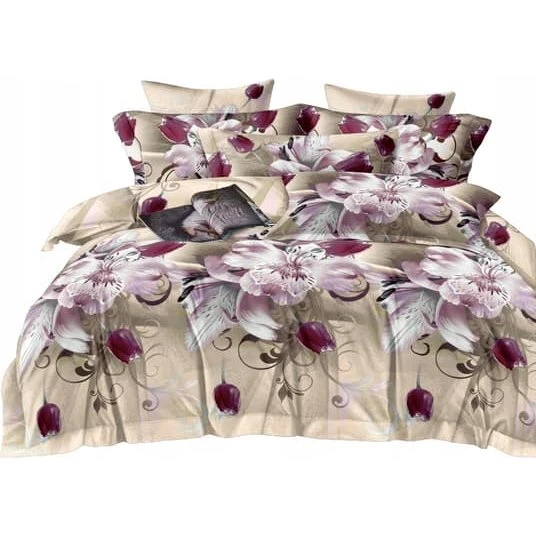Parylux 2.4 Satin Sengesæt Blomster med knopper 200x220cm