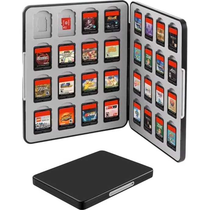 EtuiTab opbevaringsetui til Nintendo Switch - 32 spil & 64 SD-kort