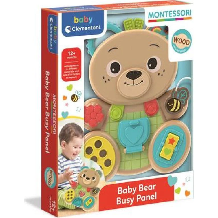 Clementoni Montessori Busy Bear aktivitetsbamse