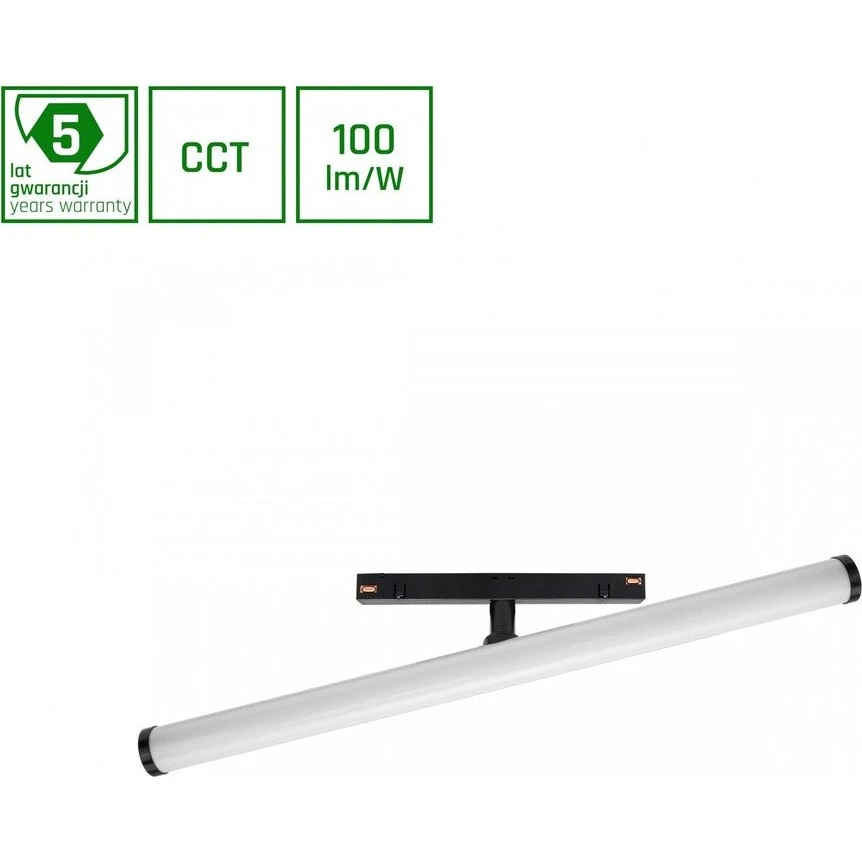 Sort 12W CCT Dæmpbar LED Loftlampe - 150° Skinne Lys