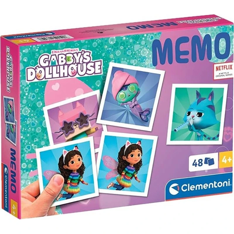 Clementoni Gabby's Dollhouse Vendespil – 48 kort