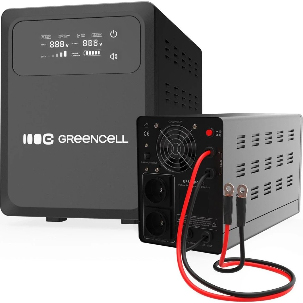 Green Cell PowerCore 800VA 500W UPS med LCD og AVR
