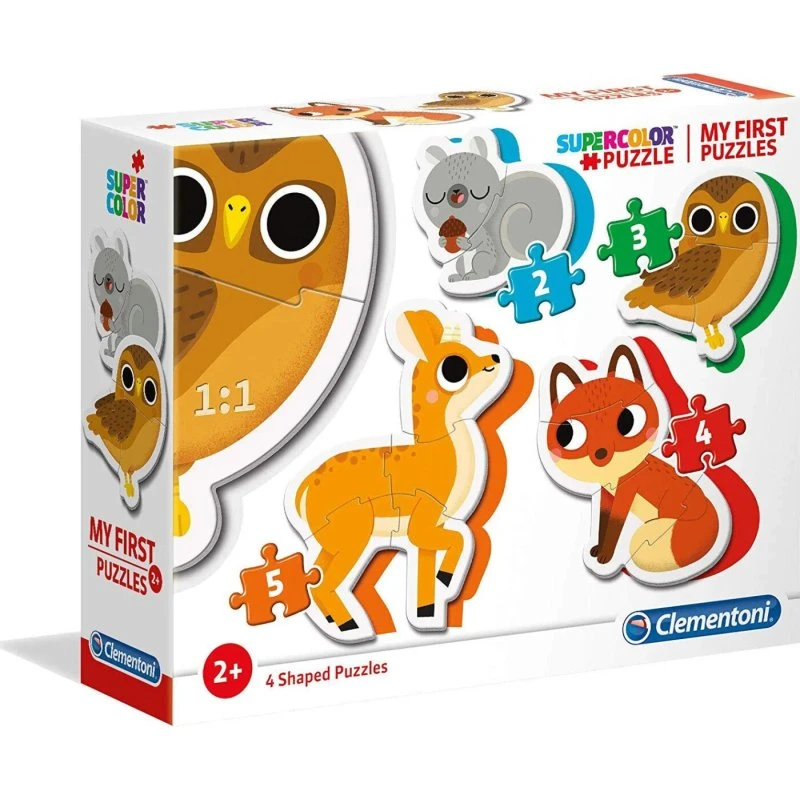Clementoni Mit Første Puslespil – Skovdyr, 4 stk