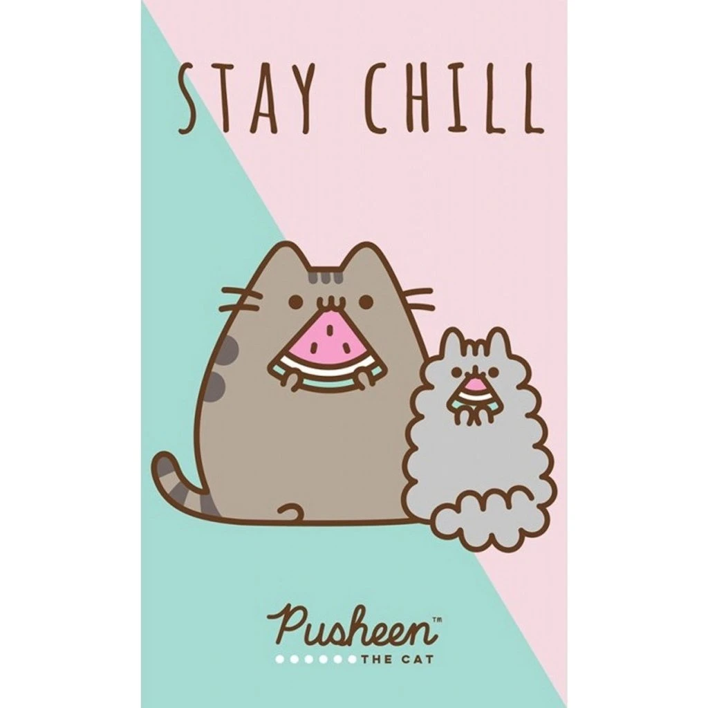 Pusheen Stay Chill håndklæde & ansigtshåndklæde, 30x50 cm