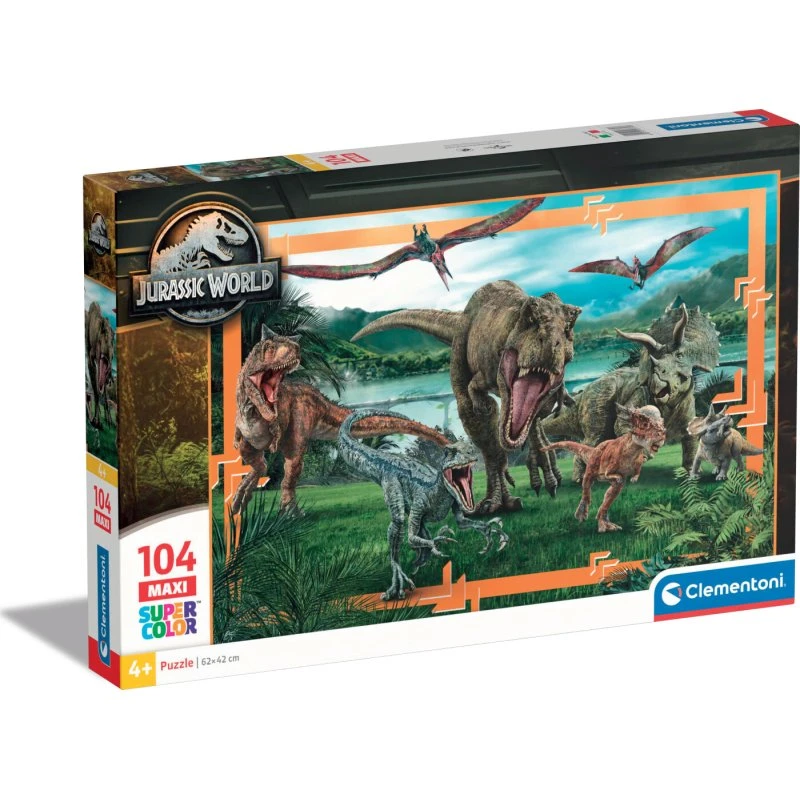 Clementoni Jurassic World SuperColor Maxi 104 brikker