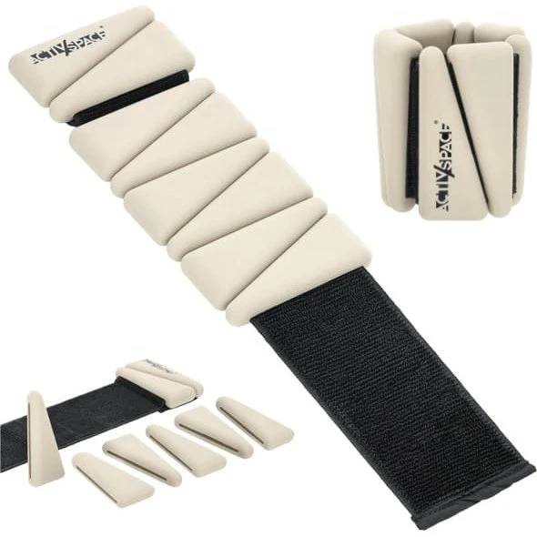 ACTIV/SPACE Justerbare ankel- og håndledsvægte, 2x 0,90 kg, beige