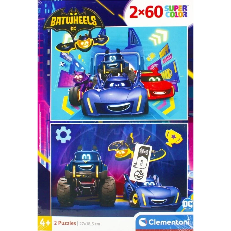 Clementoni Batwheels Puslespil 2x60 Brikker