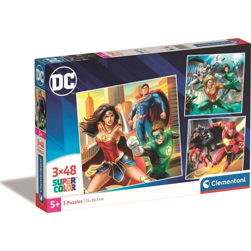 Clementoni DC Justice League 3-i-1 puslespil 3x48 (144)