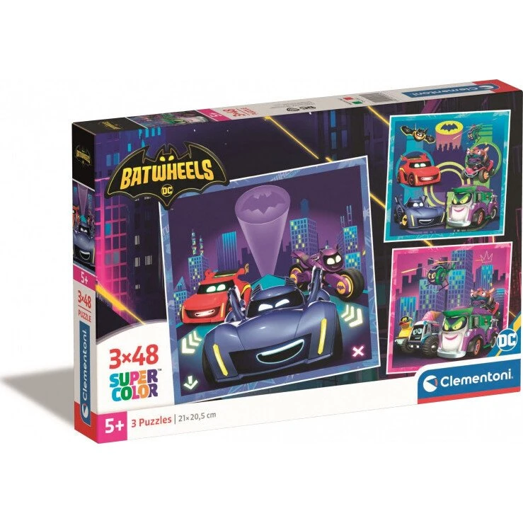 Clementoni Batwheels 3-i-1 puslespil 3x48 brikker
