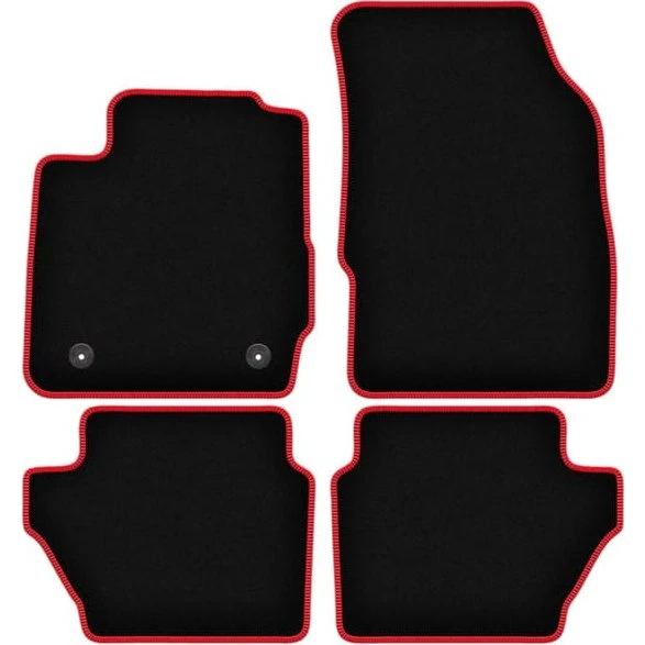CARLUX-RED bilmåtter til Ford Fiesta MK7 hatchback (2011-2017)