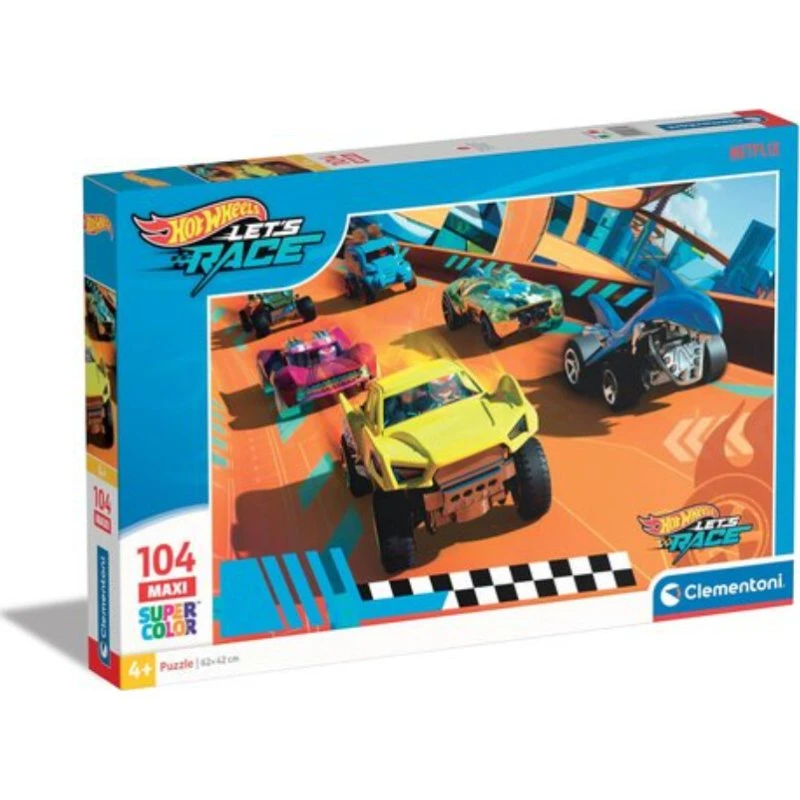 Clementoni SuperColor Maxi Hot Wheels 104 brikker