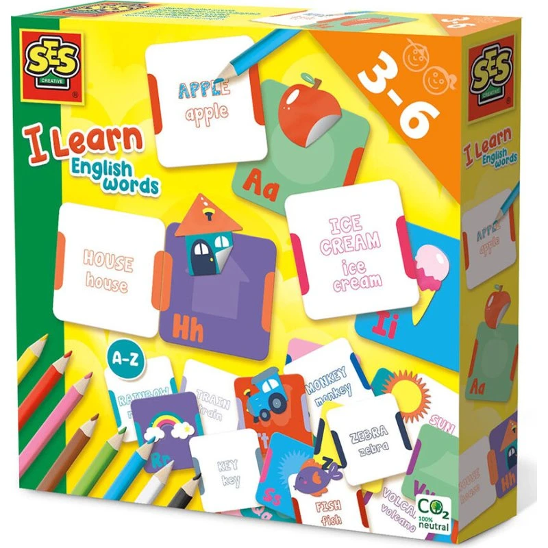 Lær Engelske Ord - Matchende Bogstavkort