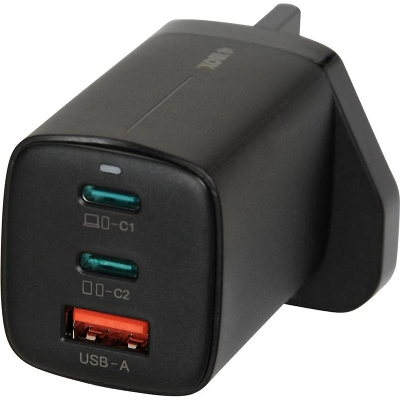 iBox C-65 GaN Vægoplader 65W - Sort, UK-stik