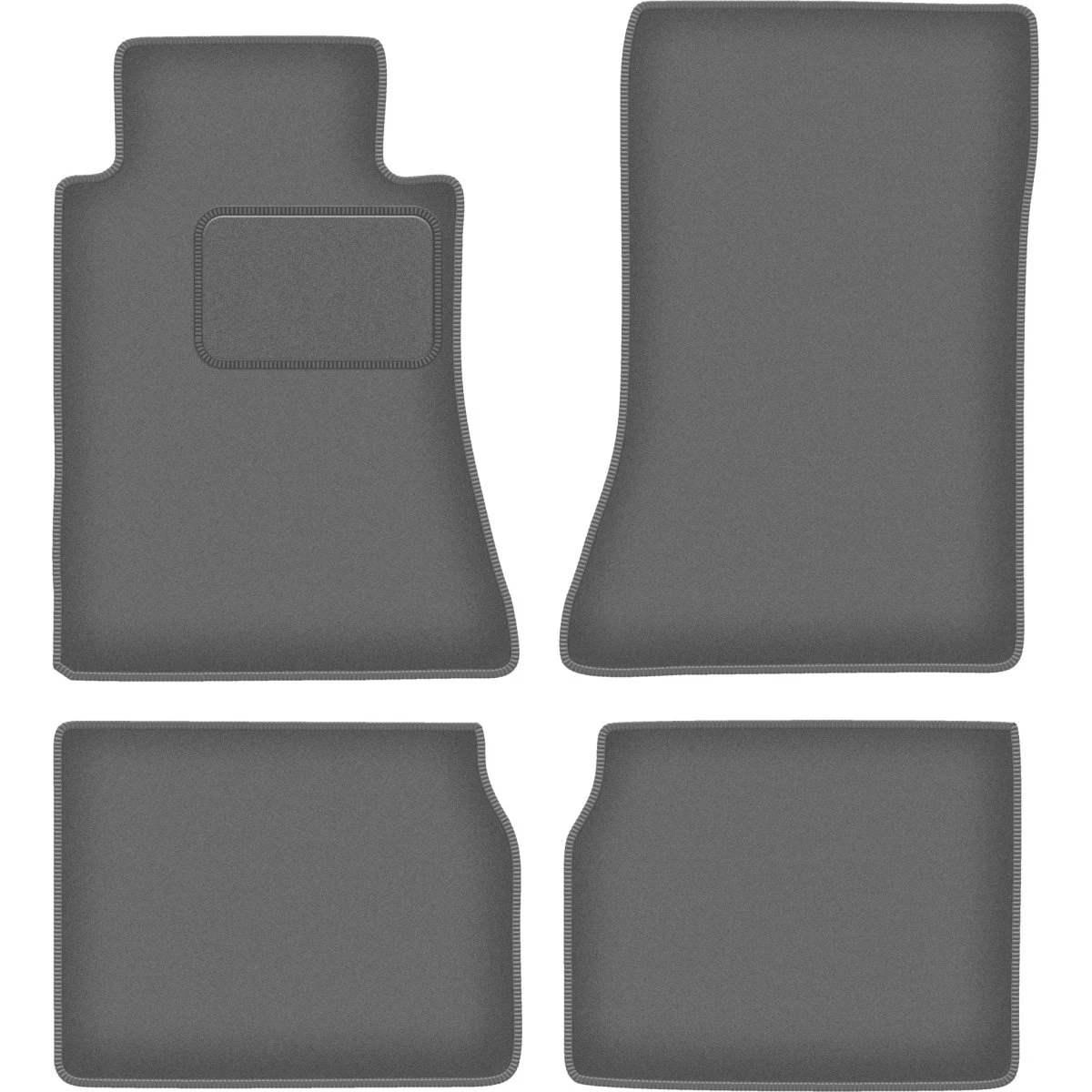 WLG-CARLUX Velour grafit bilmåtter til Mercedes E W124 (1984-1997)