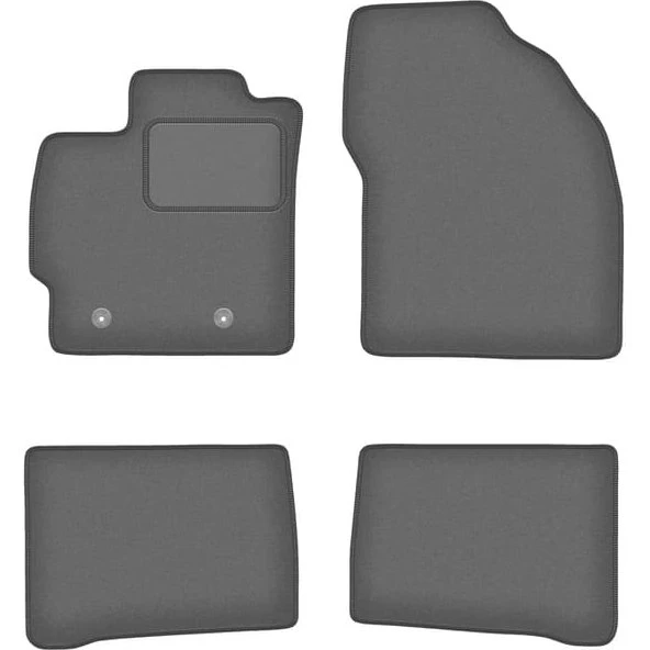 WLG-CARLUX Bilmåtter Velour Grafit til Toyota Prius III (2009-2011)
