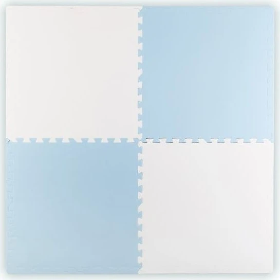 Ricokids Skumpuslespilmåtte 60x60 cm (4 stk.) - Blå & Hvid