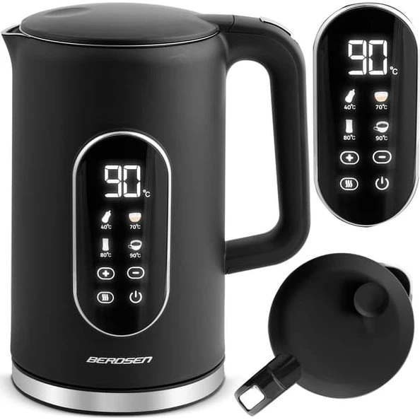 Berdsen BD-712 Elkedel 1,7l - Sort og Sølv