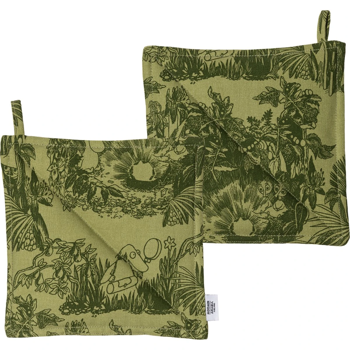 Arabia Moomin Mystikkens Skov Grydelapper, 22x22 cm, 2-pak