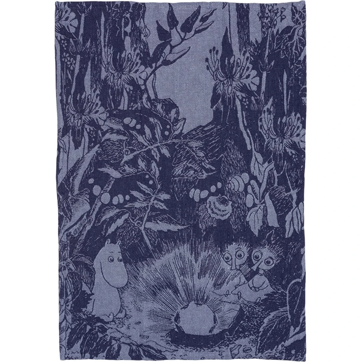 Arabia Moomin Mystikkens Skov viskestykke, blå, 45x65 cm
