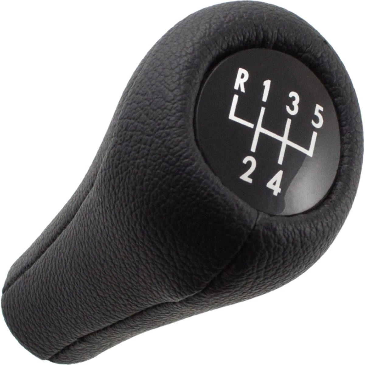 BMW E34 E36 E38 E39 E46 E60 Gearstangsknop i sort læder (5-gear)