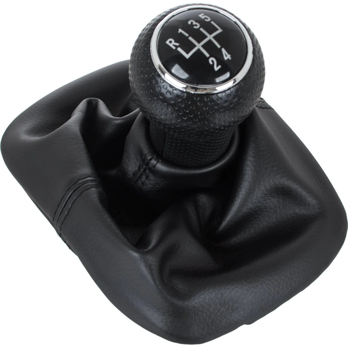 VW Golf IV & Bora Gearstangsknop sort med manchet + 12mm hul