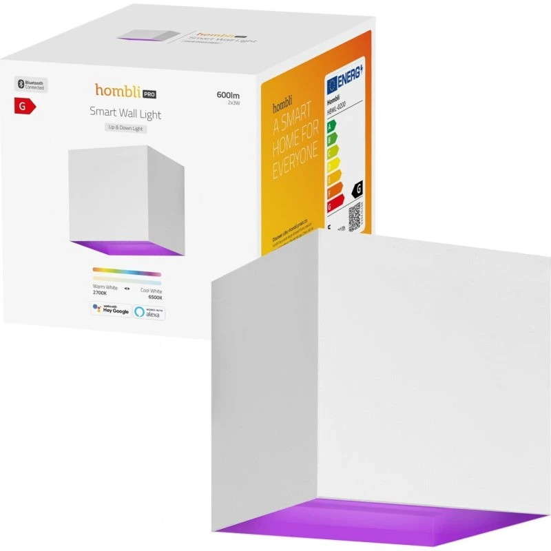 Hombli Smart Udendørs Væglampe RGB+CCT, Hvid