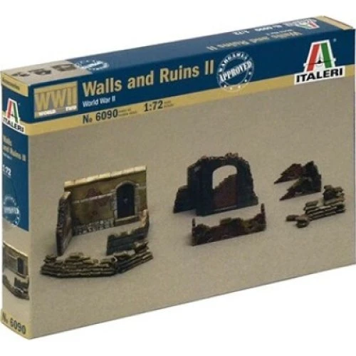 Italeri 6090 Walls and Ruins II - 1:72 Modelbyggesæt