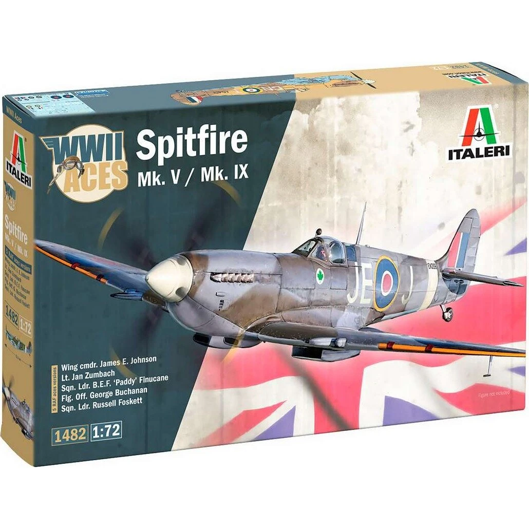 Italeri Spitfire Mk.V/Mk.IX Aces Modelbyggesæt - 1:72