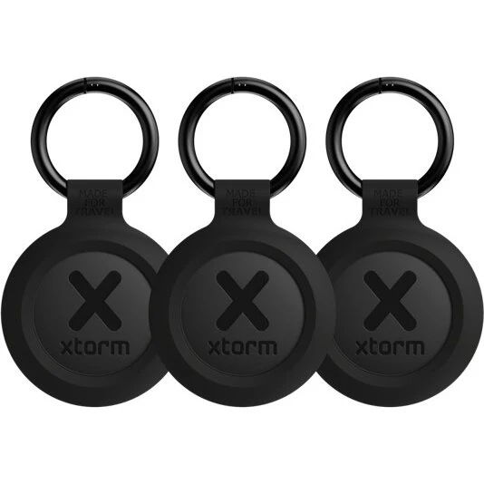 Xtorm TravelTag 3-pak – Charcoal Black (iOS & Android)