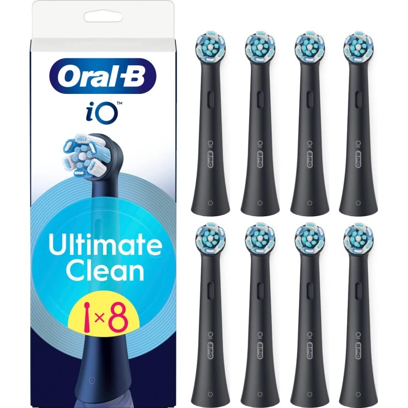 Oral‑B iO Ultimate Clean børstehoveder 8 stk (Black)