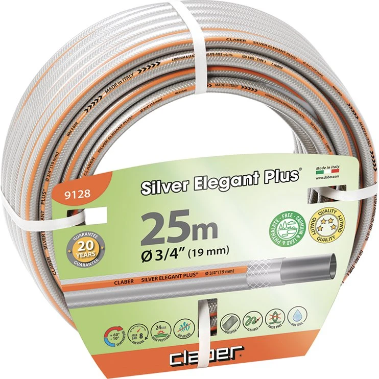 Claber Silver Elegant Plus vandslange, 3/4" x 25m