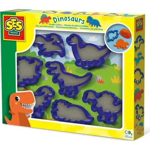 SES Creative Modellervoks Udstikkere - Dinosaurer (7 stk)