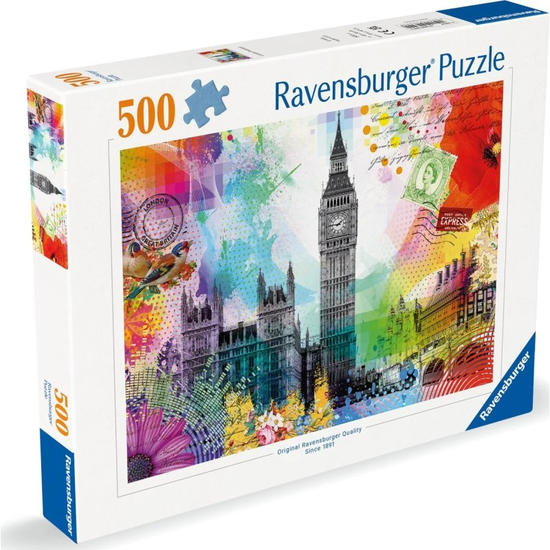 Ravensburger Puslespil 500 brikker - London Postkort