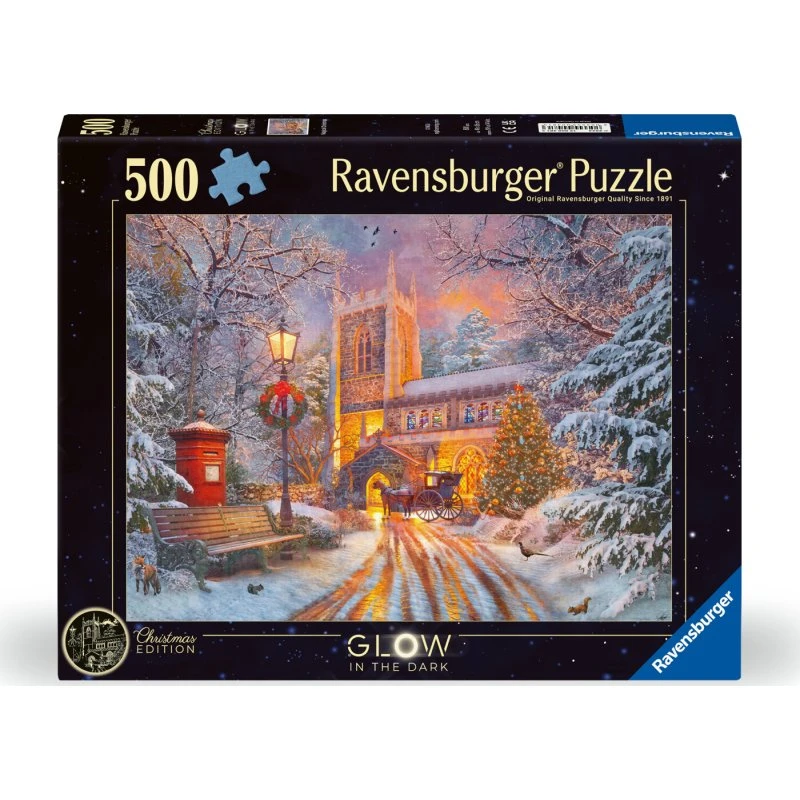 Ravensburger Magisk Jul 500 brikker - Glow in the Dark