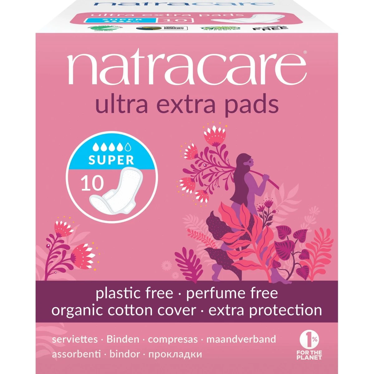 Natracare Ultra Extra Pads Super - 10 stk.