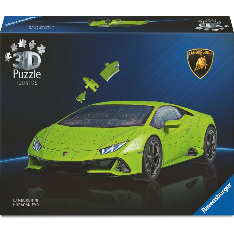 Ravensburger 3D-puslespil Lamborghini Huracán EVO Verde 108 brikker