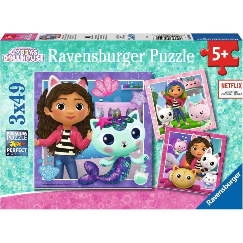 Ravensburger Gabby's Dollhouse – 3 x 49 brikker