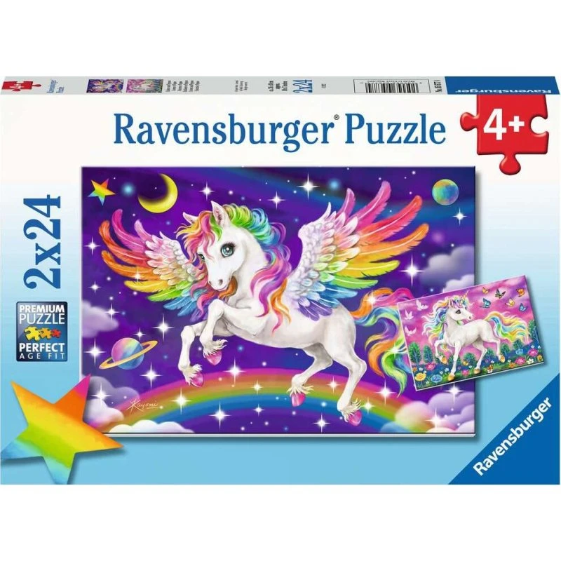 Ravensburger Enhjørning & Pegasus 2x24 brikker