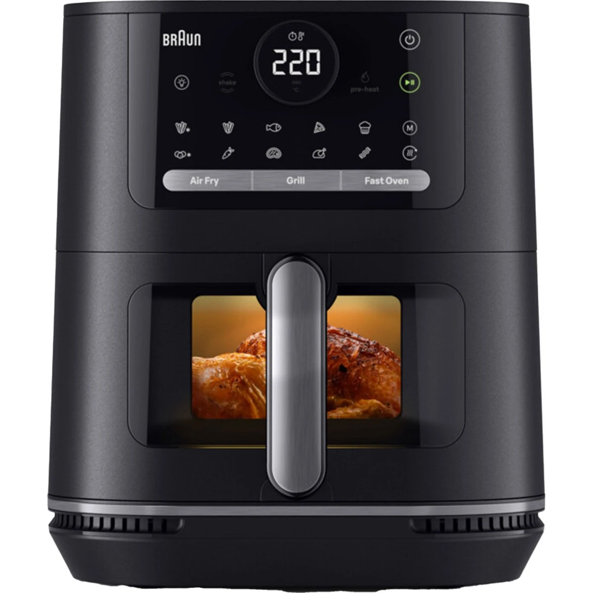 Braun HF5075IBK MultiFry 5 Airfryer, 6 liter, sort