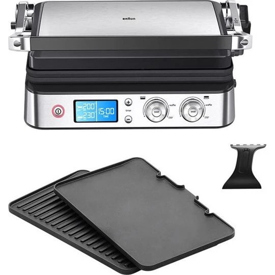 Braun MultiGrill 9 CG 9040 - Sort/rustfrit stål, 2000W