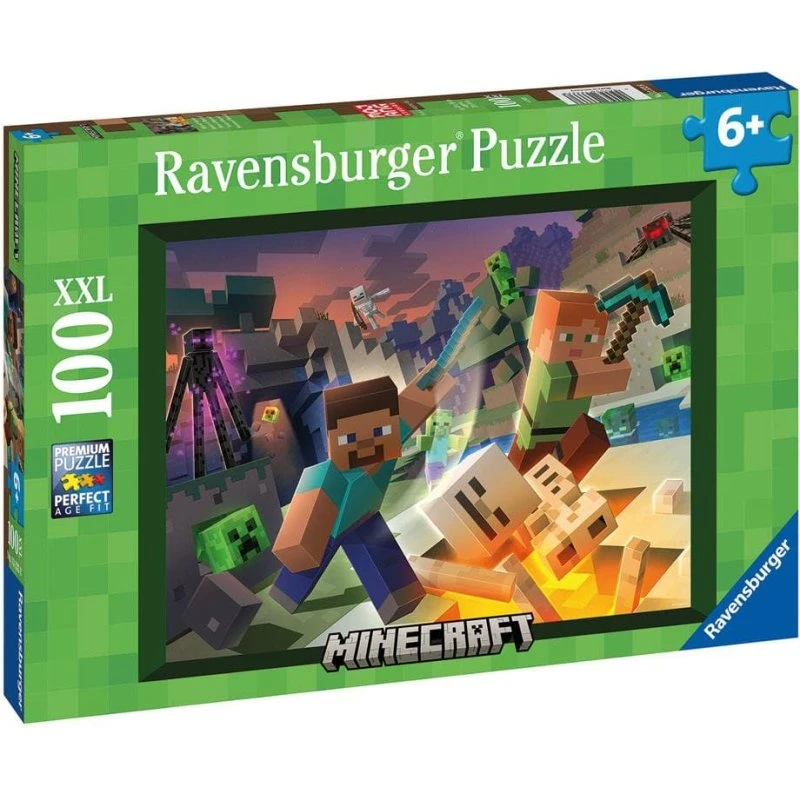 Ravensburger Monster Minecraft Puslespil XXL, 100 brikker