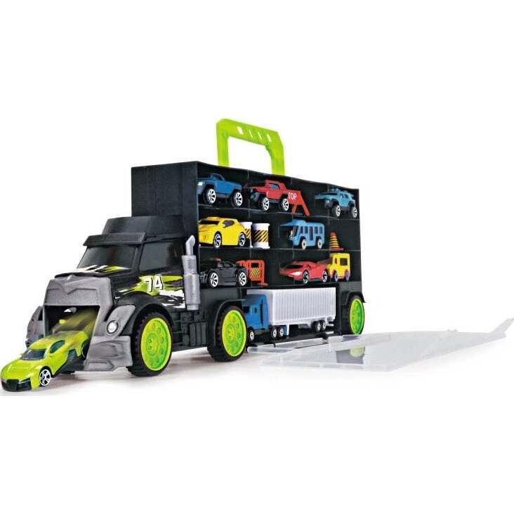 Dickie Biltransport Lastbil med Opbevaring og 4 Biler