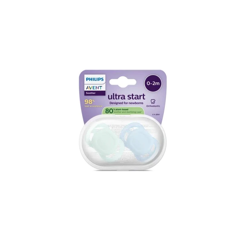 Philips Avent Ultra Start sut 0–2 m – lysegrøn/lyseblå