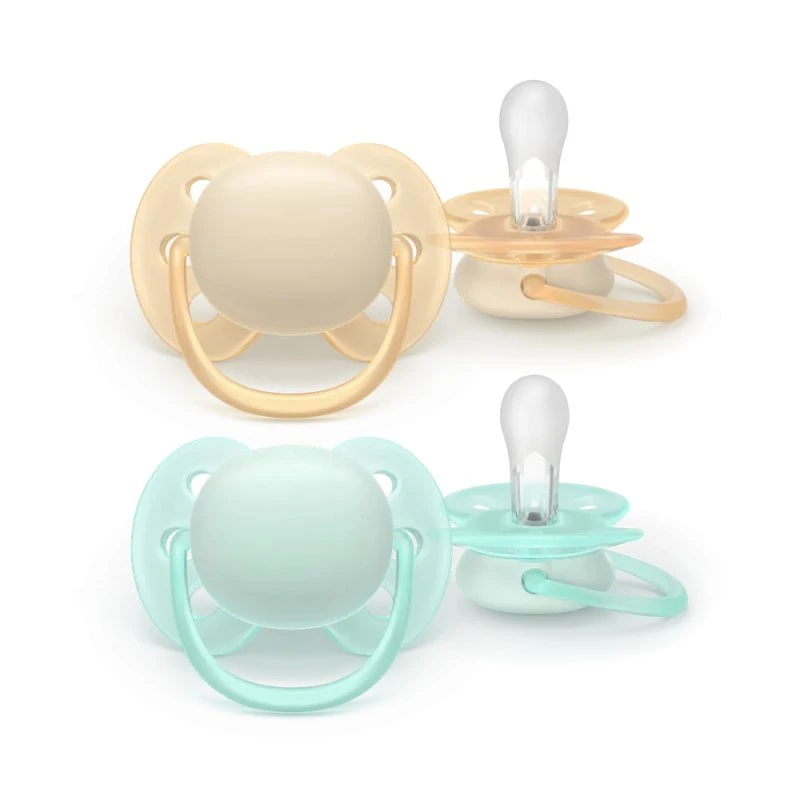 Philips Avent Ultra Soft sut 0-6 m - lysegul/lysegrøn